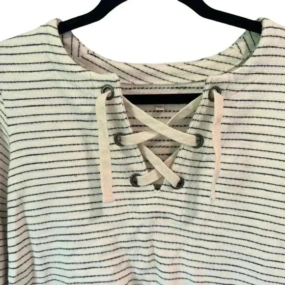Madewell Striped Lace-Up Top - Picture 5 of 13
